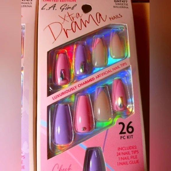 2x L.A. Girl Xtra Drama Press on nails with glue & file, 26 nails each pack 💅🏼 - Picture 3 of 3
